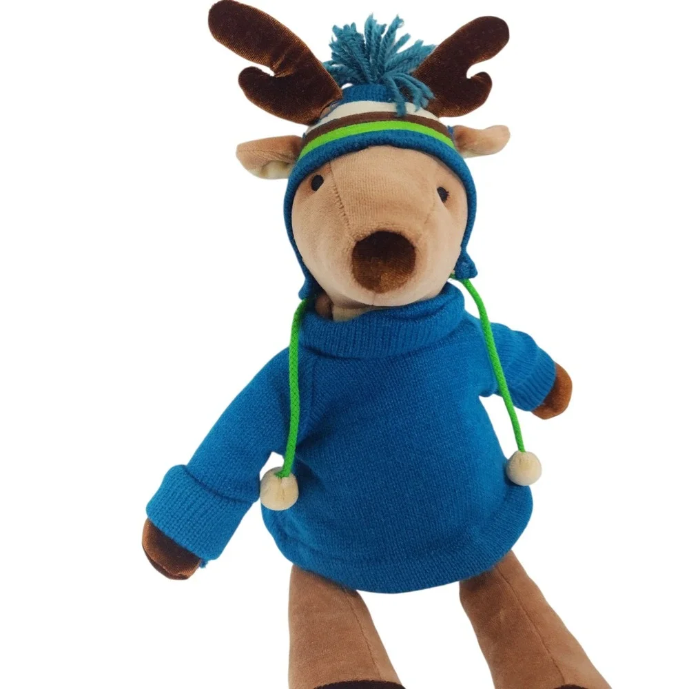 Vintage Bath & Body Works Cuddle Crew Reindeer Tassel‎ Plush Toy Christmas